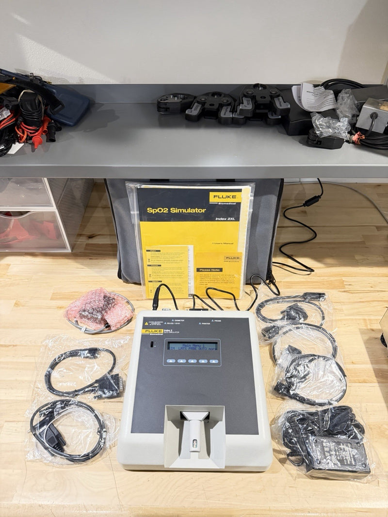 FLUKE INDEX 2 SPO2 SIMULATOR KIT W/ ACCESSORIES (TESTED) SHIPS FREE - NEW
