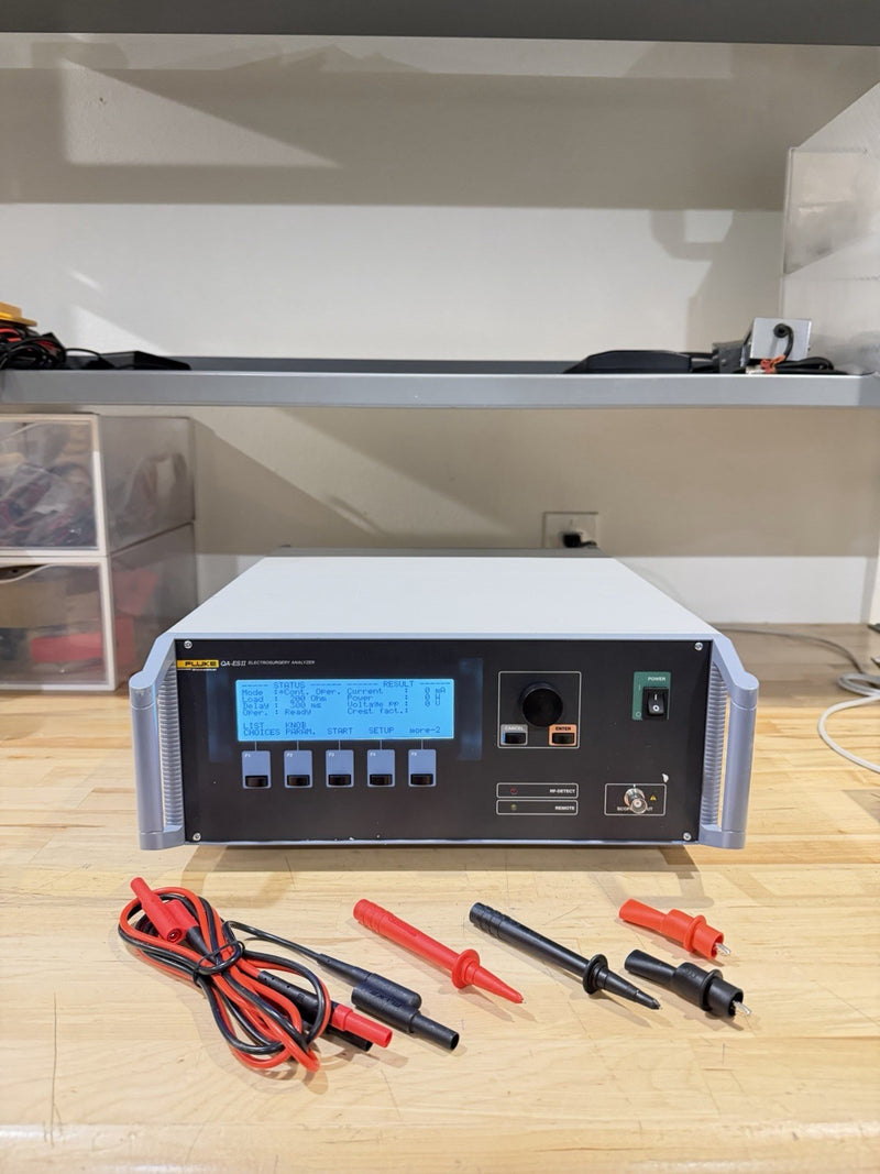 FLUKE QA-ES II ELECTROSURGERY ANALYZER W/ LEADS & CLIPS (TESTED) FREE SHIPPING