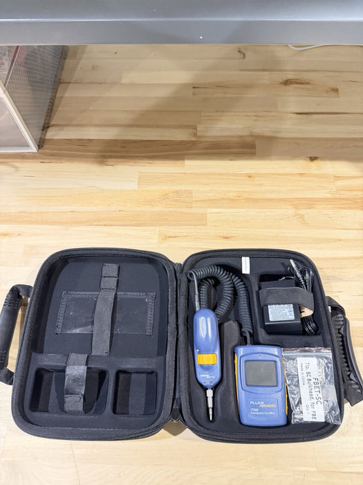 FLUKE NETWORKS FT500 FIBERINSPECTOR MINI FIBER OPTIC INSPECTION SCOPE KIT TESTED