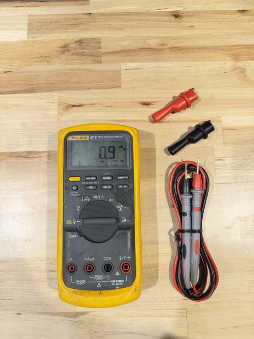 FLUKE 87V TRUE RMS MULTIMETER W/ LEADS - TESTED (SHIPS FAST)