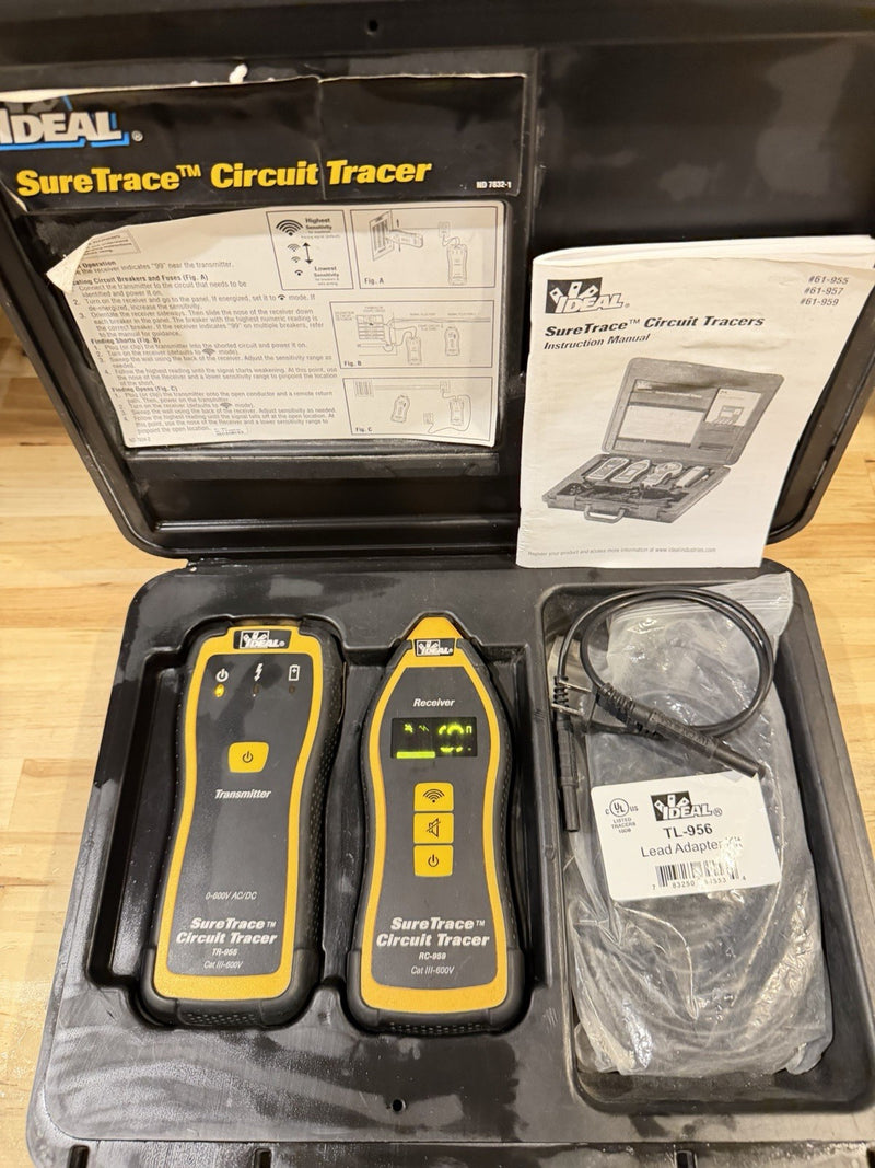 IDEAL 61-957 RC-959 TR-955 SURE-TRACE CIRCUIT TRACER KIT (TESTED) FREE SHIPPING