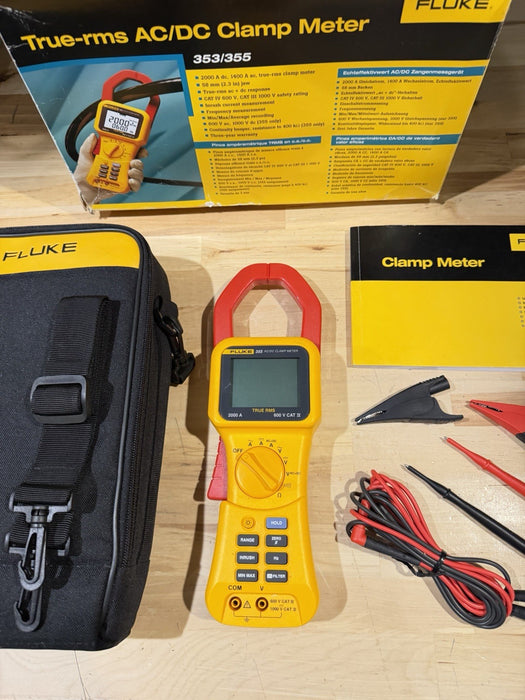 FLUKE 355 AC/DC CLAMP METER 2000A TESTED