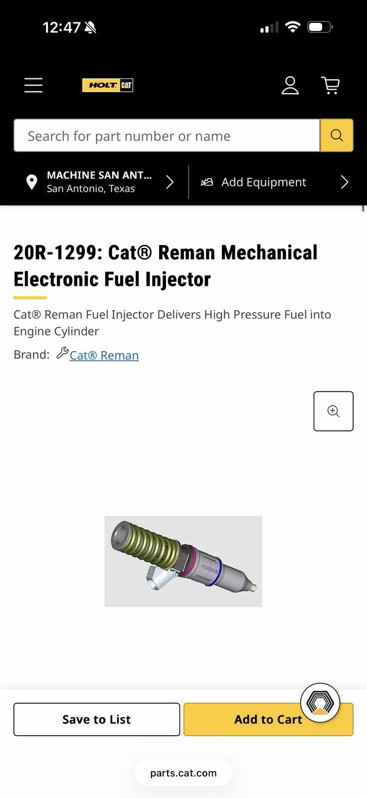 CAT 20R-1299 DIESEL INJECTOR (NEW FACTORY SEALED) - GENUINE OEM