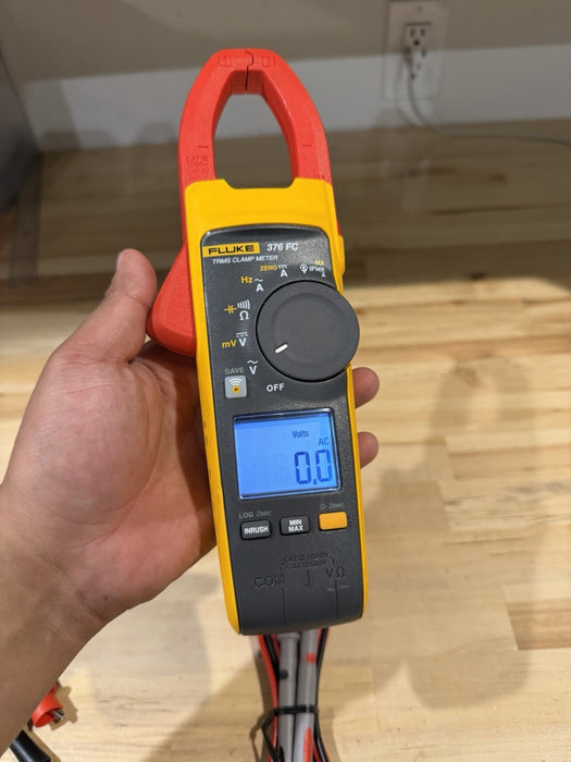 FLUKE 376FC WIRELESS TRUE RMS AC/DC CLAMP METER W/LEADS - SHIPS FAST