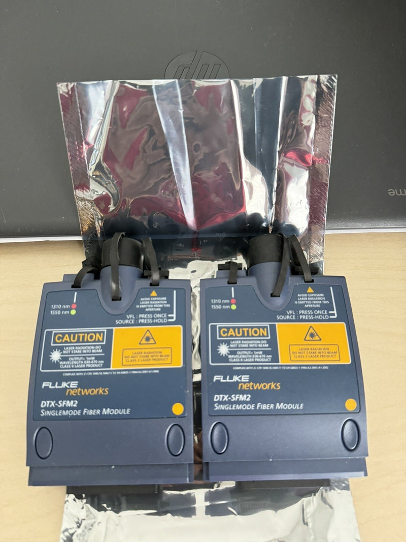 FLUKE NETWORKS DTX-SFM2 SM FIBER MODULES FOR DTX 1200 DTX-1800 DTX SFM2 SET OF 2