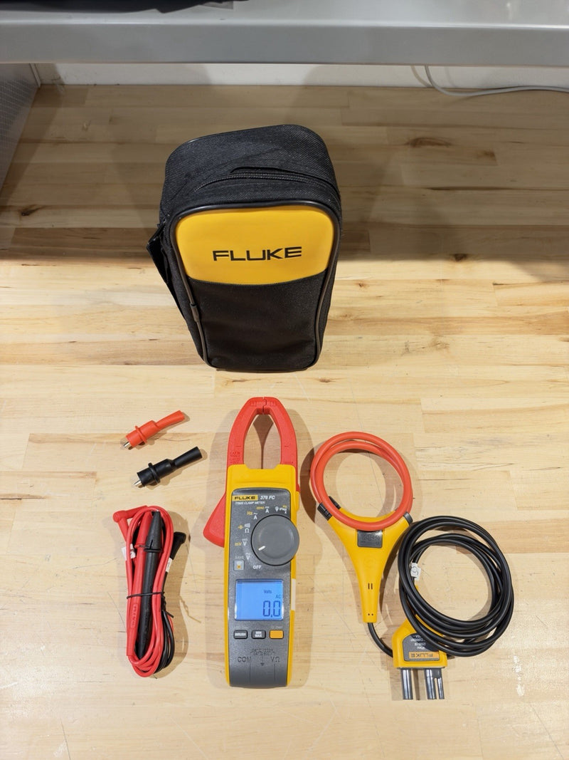 FLUKE 376FC WIRELESS TRUE RMS AC/DC CLAMP METER W/LEADS - SHIPS FAST CAL 2026