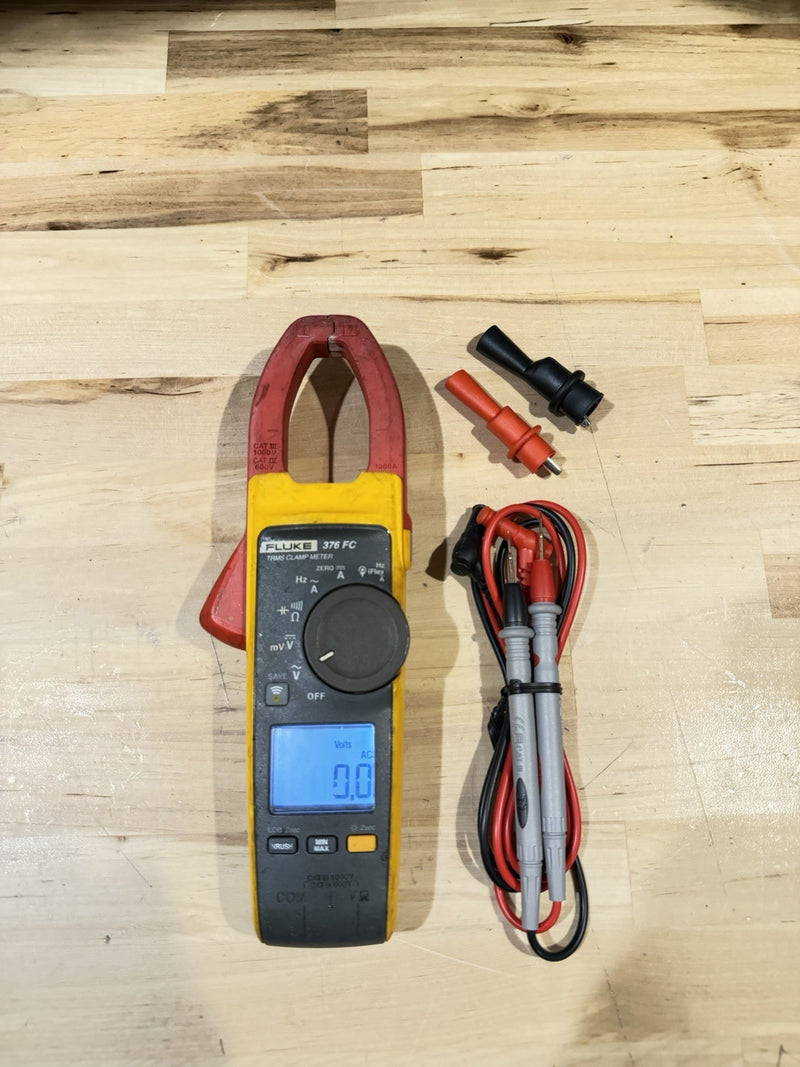 FLUKE 376FC WIRELESS TRUE RMS AC/DC CLAMP METER WITH LEADS