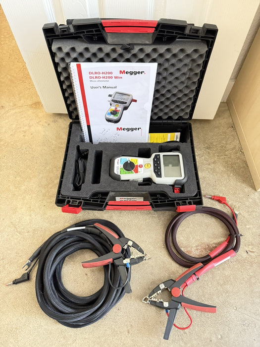 MEGGER DLRO-H200 HIGH-PERFORMANCE HANDHELD 200 A OHMMETER