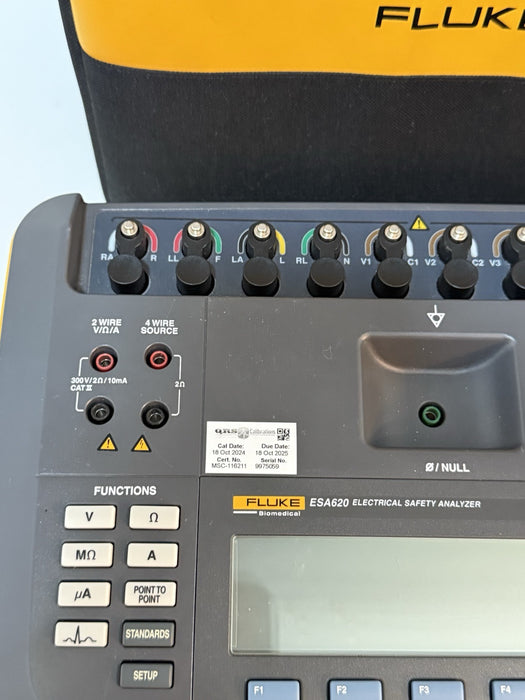 FLUKE ESA620 ELECTRICAL SAFETY ANALYZER CALIBRATED 2025