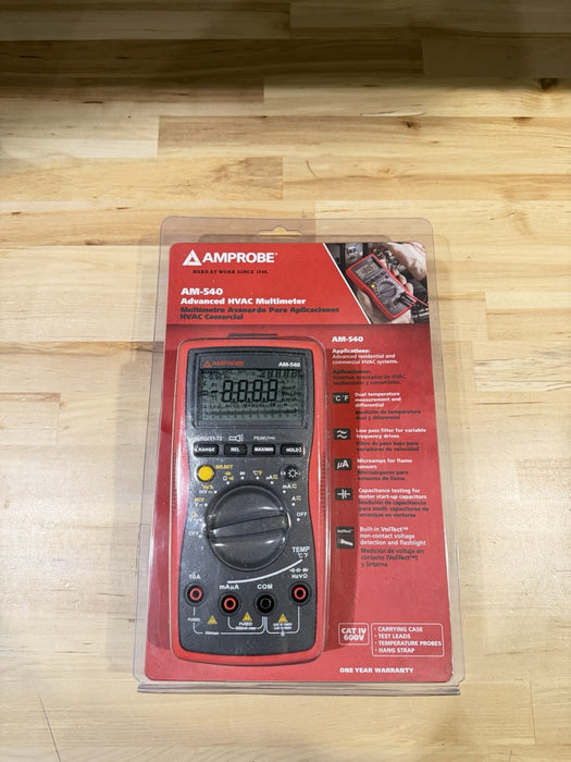AMPROBE AM-540 ADVANCED HVAC MULTIMETER (NEW SEALED) SHIPS FAST