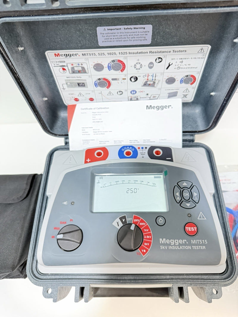 MEGGER MIT515 5KV INSULATION TESTER KIT W/ ACCESSORIES (NEW SEALED) SHIPS FREE