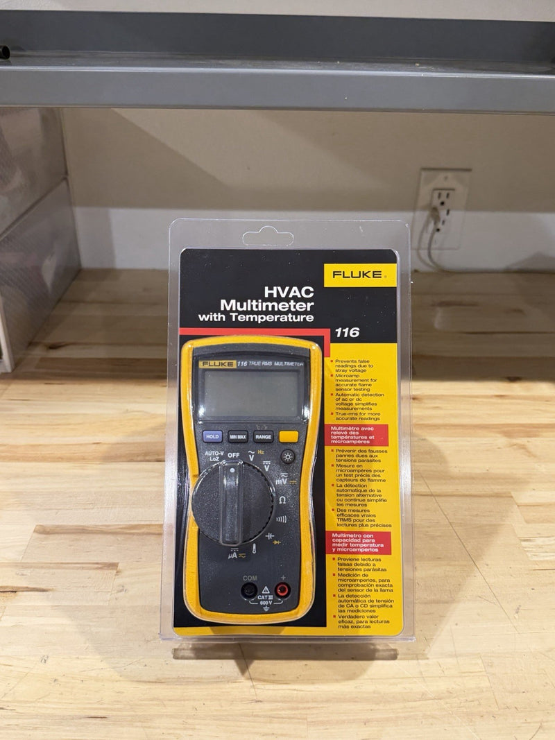 FLUKE 116 TRUE RMS FIELD TECHNICIANS DIGITAL MULTIMETER AC/DC VOLTAGE NEW