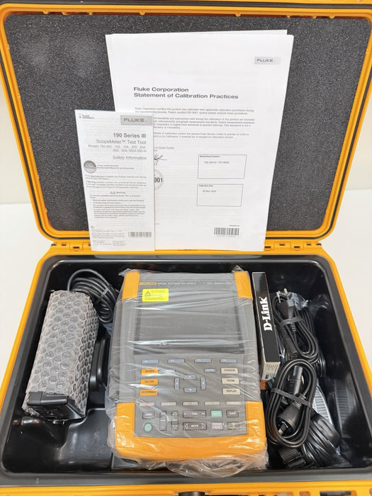 FLUKE 190-204-III S DIGITAL OSCILLOSCOPE 4CH 200MHZ 5GS/S (CALIBRATED 2025) NEW