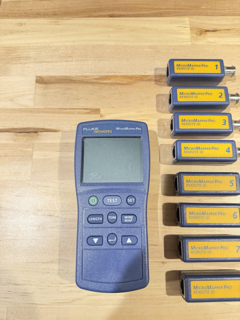 FLUKE NETWORKS MICROMAPPER PRO WITH REMOTE ID #1-8 TESTED