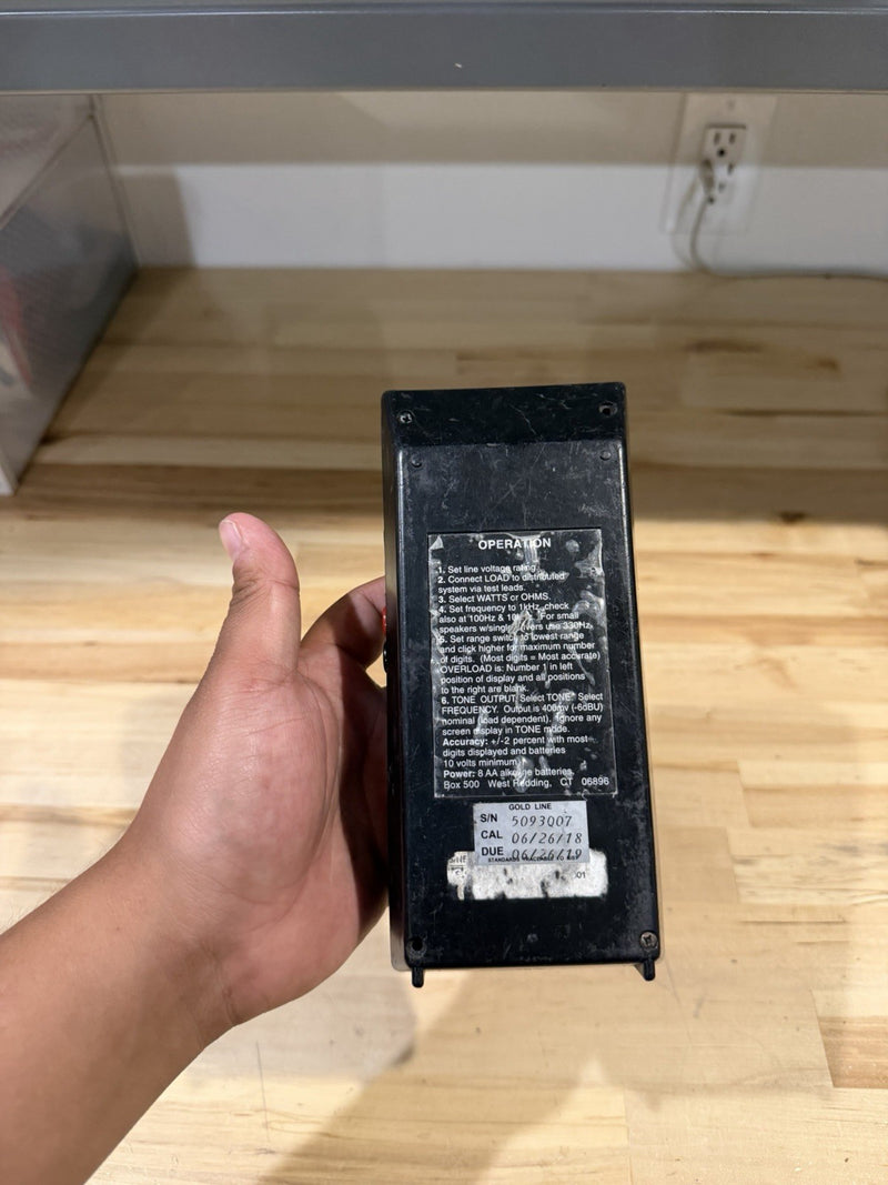 GOLDLINE ZM1P IMPEDANCE METER WITH LEADS FOR PARTS
