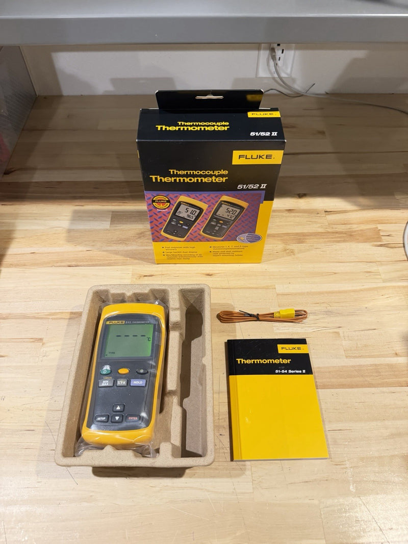 FLUKE 51 II THERMOCOUPLE THERMOMETER- SHIPS FAST (NEW)