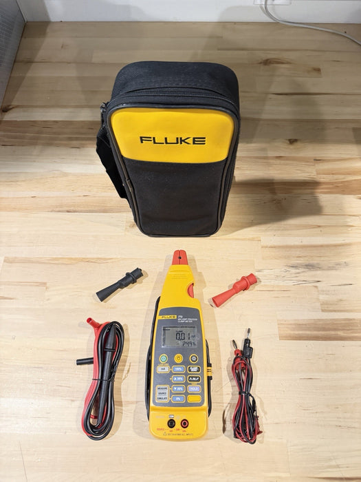 FLUKE 772 MILLIAMP PROCESS CLAMP WITH LEADS & CLIPS TESTED