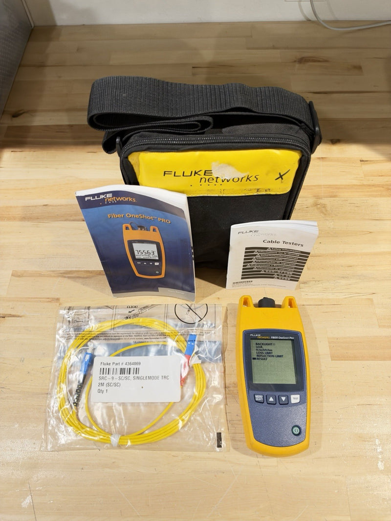 FLUKE NETWORKS FIBER ONESHOT PRO SINGLEMODE TESTER (FREE SHIPPING)