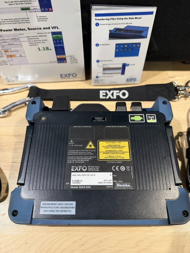 EXFO MAXTESTER SERIES MAX 945-ICERT-Q1-EA-EI OLTS QUAD TESTED
