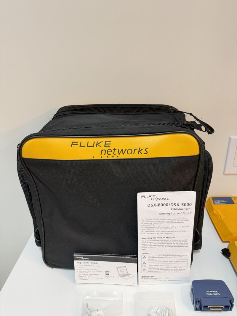 FLUKE NETWORKS DSX2-5000 VERSIV 2 LAN CABLE CERTIFIBER TESTER CALIBRATED 2027