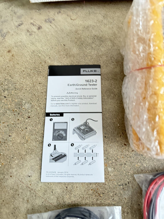 FLUKE 1623-2 BASIC EARTH GROUND TESTER GEO NEW SEALED