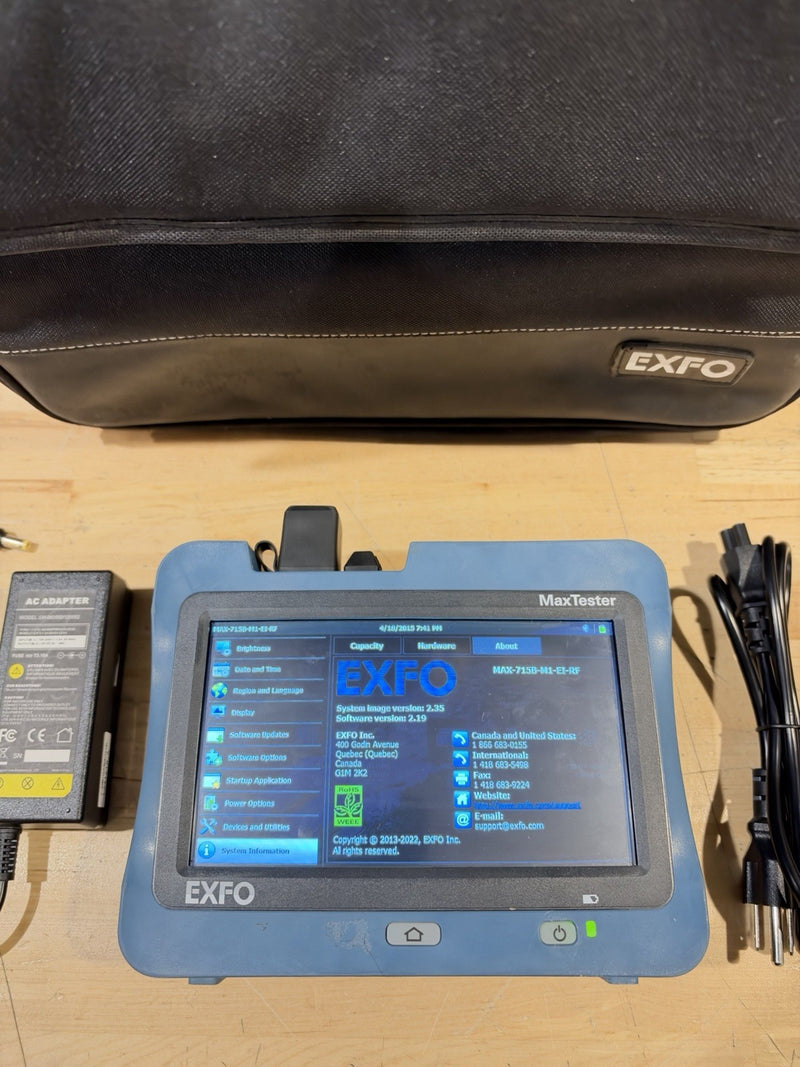 EXFO MAX-715B MAX TESTER SM FIBER OTDR W/ PM & VFL MAX-715B-M1-EI MAX715B TESTED