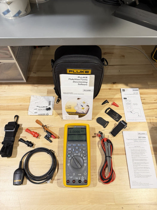 FLUKE 289 FVF COMBO KIT TRUE-RMS DATA LOGGING MULTIMETER (FREE SHIPPING) TESTED