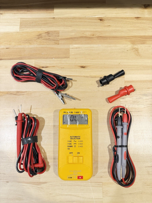 FLUKE 7-600 ELECTRICAL TESTER W/ LEADS & CLIPS (SHIPS FAST) TESTED