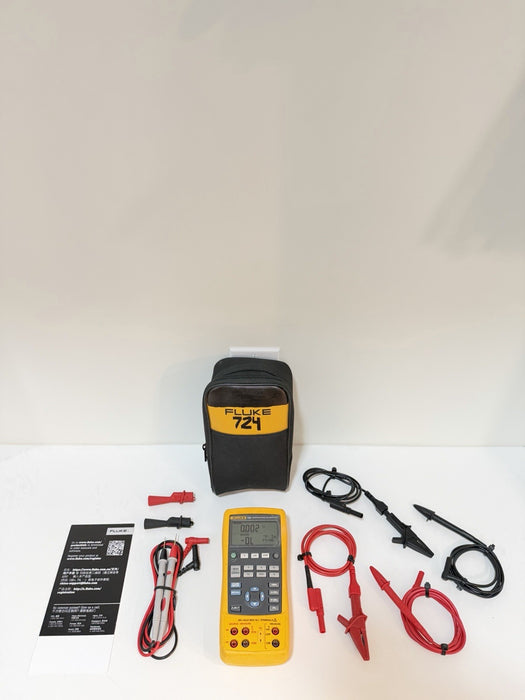 FLUKE 724 TEMPERATURE CALIBRATOR METER W/ LEADS & ACCESSORIES (TESTED)SHIPS FAST