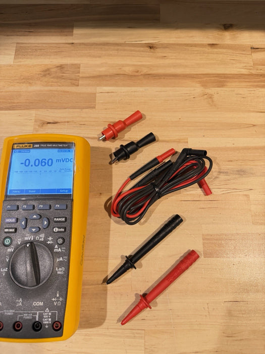 FLUKE 289 TRUE RMS ELECTRONIC LOGGING DIGITAL MULTIMETER W/ LEADS & CLIPS