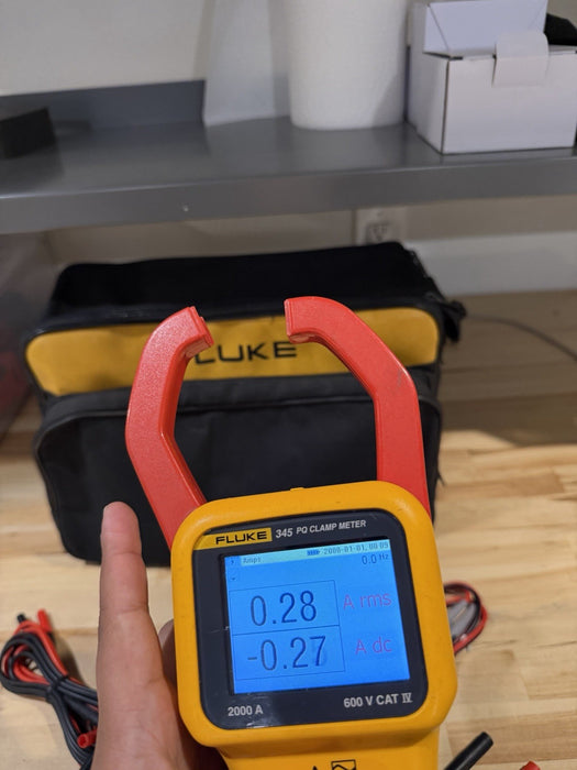 FLUKE 345 POWER QUALITY CLAMP METER W/LEADS & ACCESSORIES /FREE SHIPPING READ