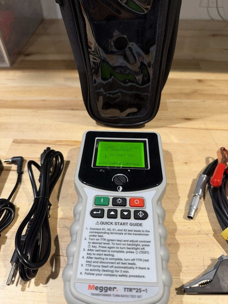 MEGGER TTR-25-1 SINGLE & THREE PHASE TRANSFORMER TURN-RATIO TEST SET SHIPS FREE
