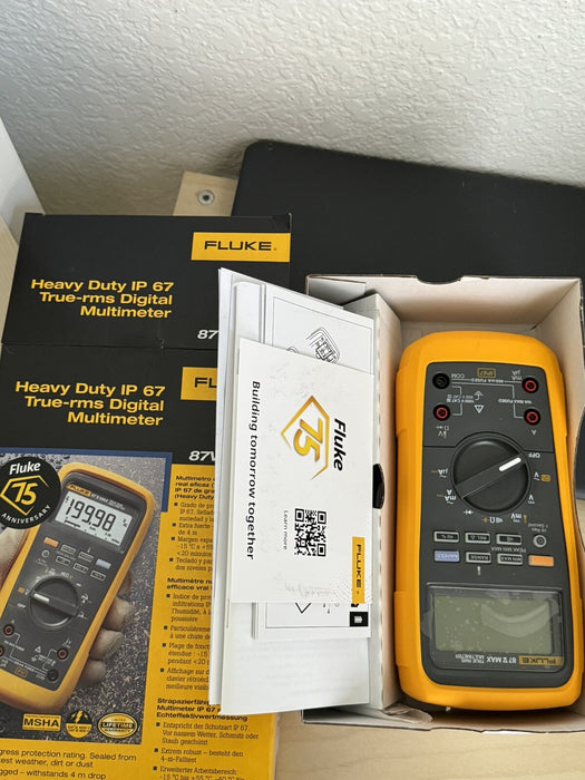 FLUKE 87V MAX HEAVY DUTY IP 67 TRUE-RMS DIGITAL MULTIMETER (MFG-2024) NEW SEALED