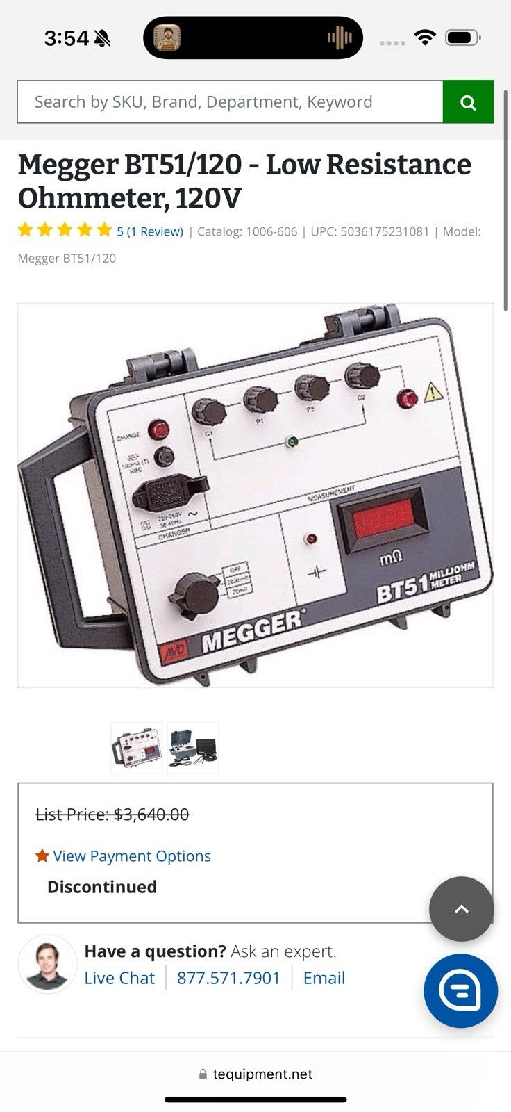 MEGGER DLRO BT51 MILLIOHMMETER CALIBRATED 2024
