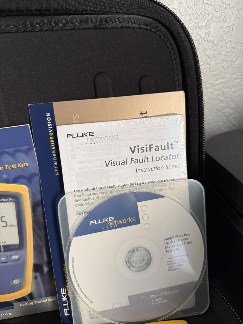 FLUKE FTK1300 SIMPLIFIBER PRO KIT WITH ACCESSORIES & BAG