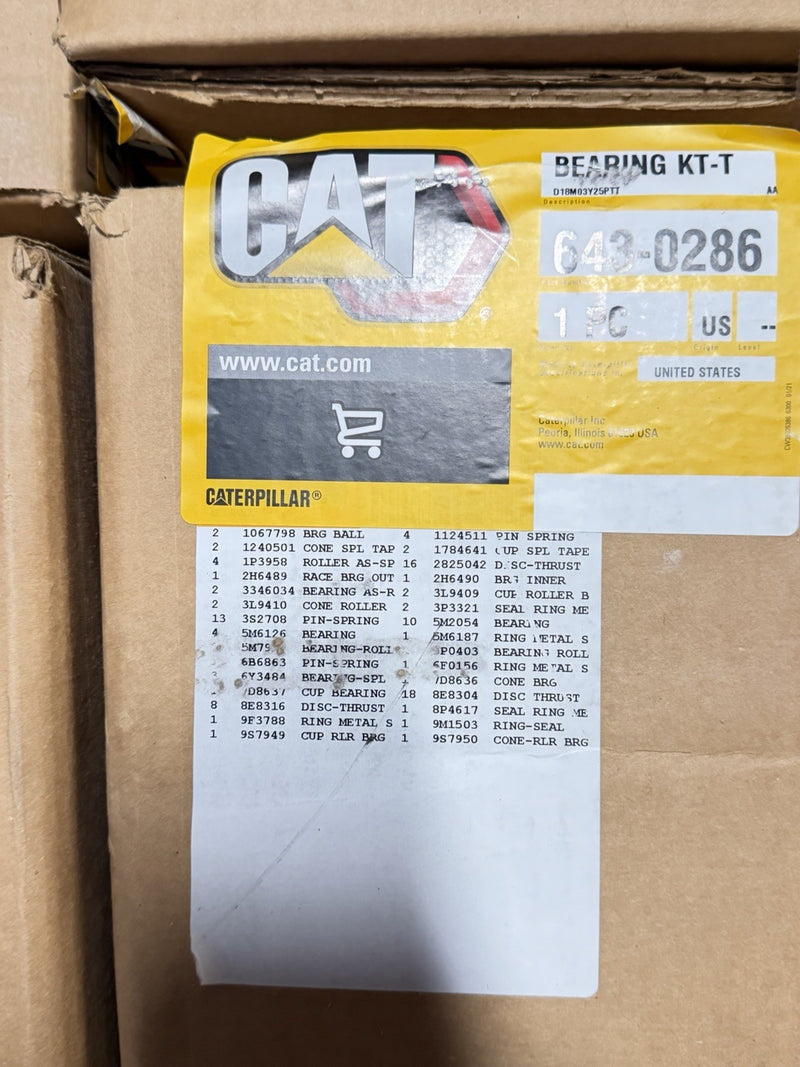 CAT 643-0286 BEARING KIT-TXB (NEW SEALED) - GENUINE OEM / SHIPS FREE