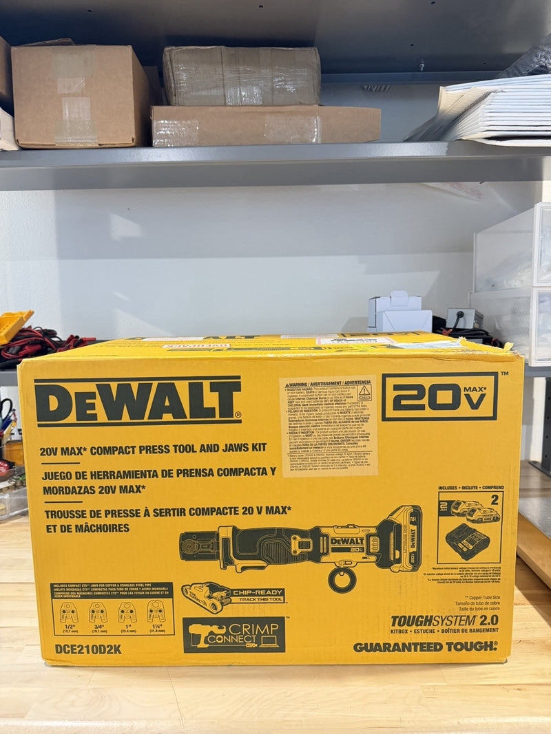 DEWALT (DCE210D2K) 20V MAX COMPACT PREST TOOL & JAW KIT