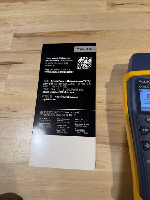 FLUKE NETWORKS CABLE IQ QUALIFICATION TESTER TESTED