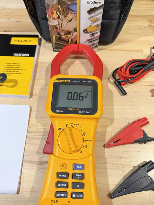 FLUKE 355 AC/DC CLAMP METER 2000A TESTED NEW CALIBRATED 2024