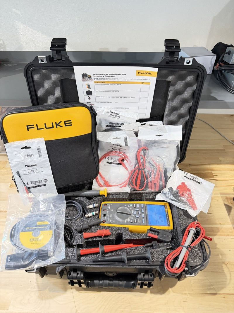 FLUKE 287 AN/GSM-437 DIGITAL MULTIMETER TESTER KIT TESTED