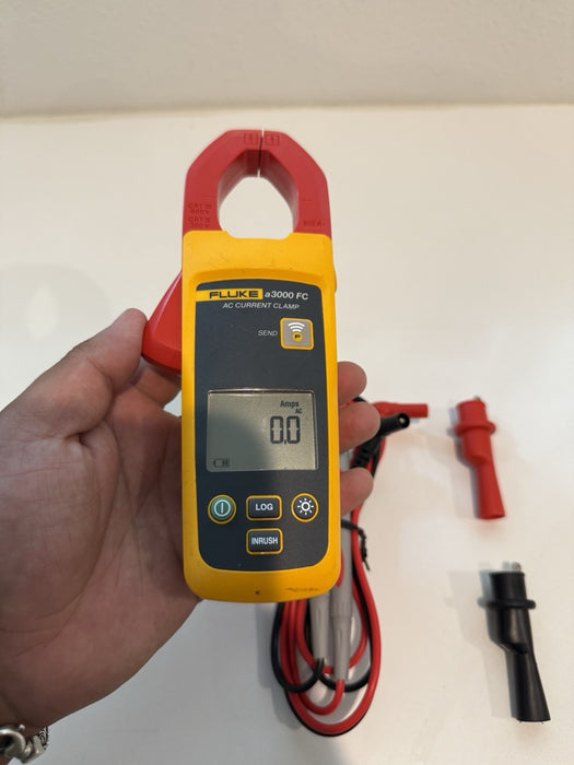 Fluke A3000 FC AC CURRENT CLAMP W/ LEADS & CLIPS (TESTED) SHIPS FAST