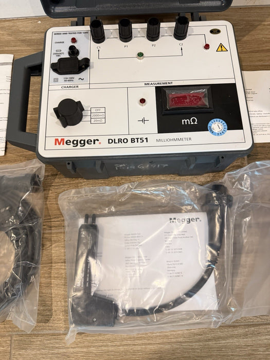 MEGGER DLRO BT51 MILLIOHMMETER CALIBRATED 2024 NEW