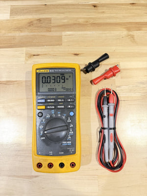 FLUKE 89 IV TRUE RMS MULTIMETER WITH LEADS & CLIPS TESTED