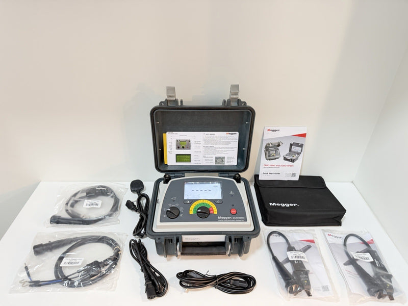 MEGGER DLRO10HD DIGITAL LOW RESISTANCE OHMMETER WITH CABLES