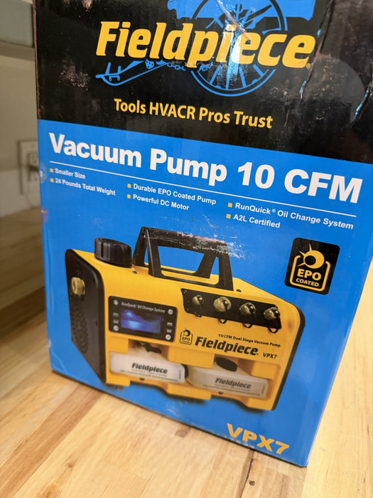 FIELDPIECE VPX7 10 CFM DUAL STAGE VACUMM PUMP (NEW FACTORY SEALED) SHIPS FAST