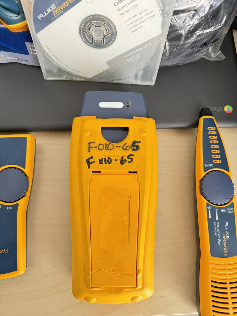 FLUKE NETWORKS CABLE IQ QUALIFICATION TESTER KIT INTELLITONE PROBE 200 & TONER