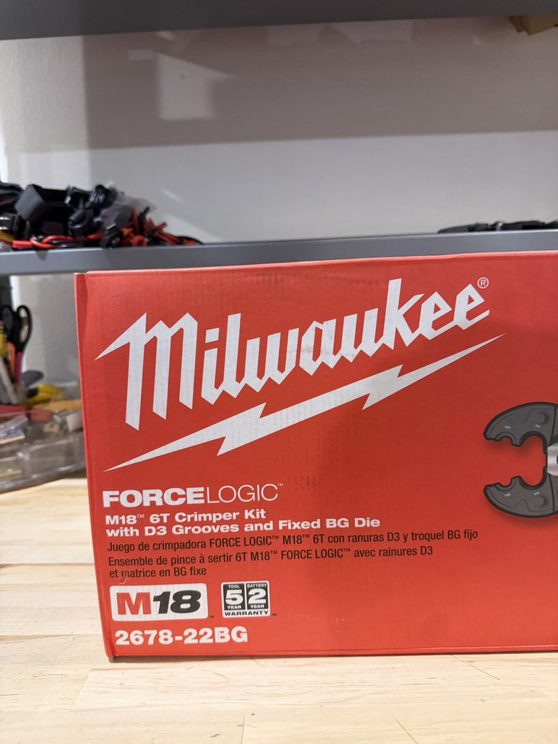 MILWAUKEE 2678-22BG FORCE LOGIC 6T UTILITY CRIMPER KIT W/ BG-D3 JAW (NEW SEALED)