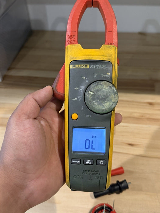 FLUKE 375 TRMS CLAMP METER W/ LEADS & CLIPS (SHIPS FAST)