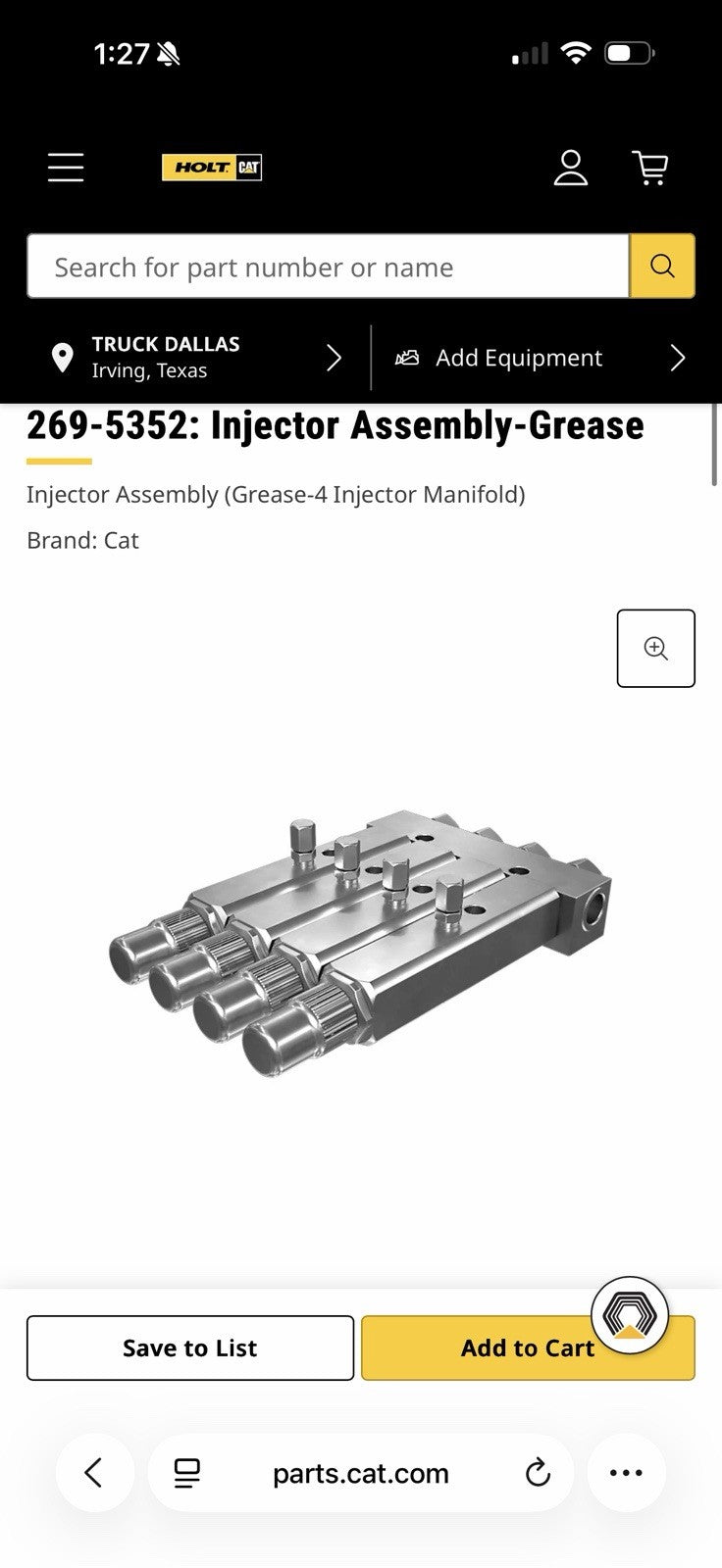 CAT 269-5352 DIESEL INJECTOR (NEW FACTORY SEALED) - GENUINE OEM