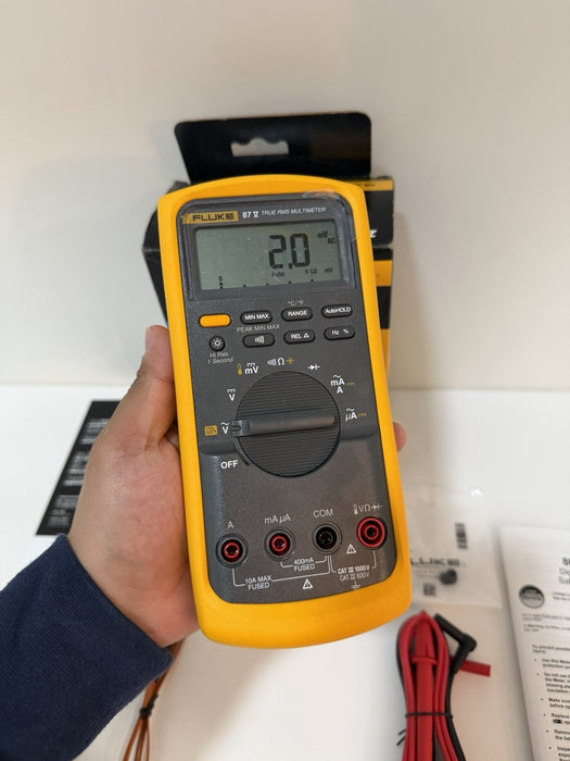 FLUKE 87V INDUSTRIAL TRUE RMS MULTIMETER WITH TEMPERATURE (NEW FACTORY SEALED)